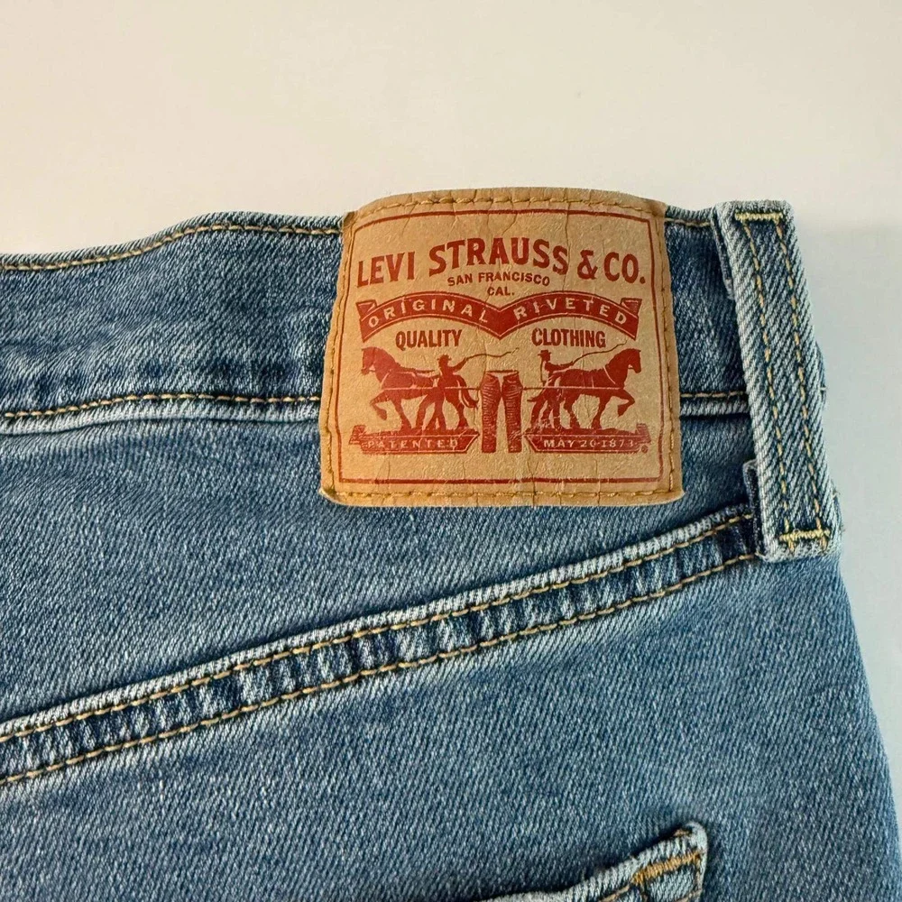 Levis Ribcage Straight Ankle Jeans Mens 31x27 Blue Denim High Rise Button Fly